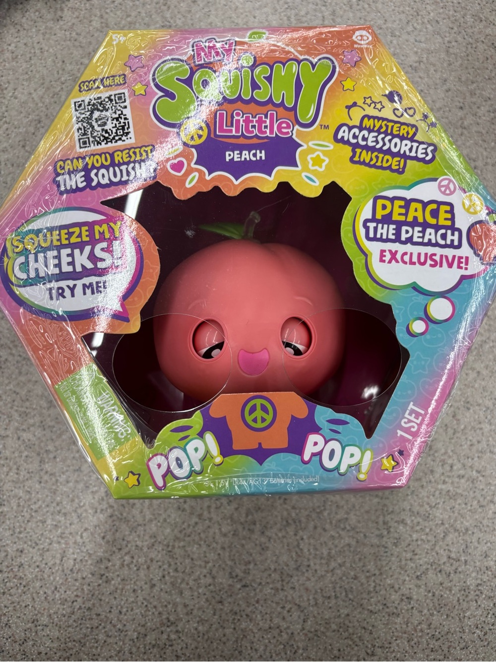 Peach — Peace the Peach Pink Squishy Toy